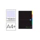 Cuaderno Espiral Oxford Folio Black'n Colors | 100H | Cuadricula 5mm | Tapa Extradura | Negro