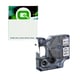 Q-Nomic 18444 (S0718600) IND Rhino cinta vinilo negro sobre blanco 12mm | QNS0718600