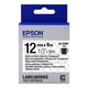 Epson LK-4TBW Cinta negro sobre transparente extra fijación 12mm (C53S654015) | EPSLK-4TBW