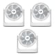 Pack 3x: Ventilador de sobremesa portátil | 18 cm | Blanco