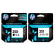 HP 350 + 351 Pack cartuchos de tinta negro y color | HPB-SD412EE