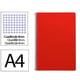 Cuaderno Espiral Folio | Cuadrícula 4mm | 75g | Tapa Blanda | Rojo