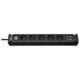 Brennenstuhl Regleta de 5 tomas y 2 USB Negra | 3M