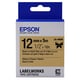 Epson LK-4KBK Cinta satinada negro sobre dorado 12mm (C53S654001) | EPSLK-4KBK