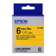 Epson LK-2YBP Cinta negro sobre amarillo pastel 6mm | EPSLK-2YBP
