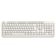 Teclado con cable silencioso | Blanco