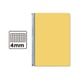 Cuaderno Espiral Folio | 80H | Cuadrícula 4mm | Tapa Blanda| 60gr | Amarillo