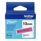 Brother Btag-P31 cinta no laminada negro sobre rosa 12 mm | BROBTAGP31
