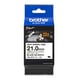 Brother HSe-251E Cinta termoretráctil negro sobre blanco 21 mm | BROHSE251E
