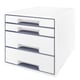Cajonera Leitz 5213 WOW | Blanco/Gris | 4 cajones