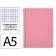 Cuaderno Espiral Cuarto | Cuadrícula 4mm | 90g | Tapa Dura | Rosa