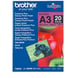 Brother BP71GA3 Premium Plus Papel Fotográfico Brillante | A3 260 g 20 hojas