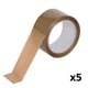 Pack 5x Cinta de Embalaje Marrón | 50mm x 66M