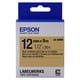 Epson LK-4KBM Cinta negro sobre dorado metálico 12mm (C53S654020) | EPSLK-4KBM
