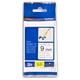 Brother TZe-FX221 cinta flexible 9mm texto negro sobre blanco (8M) | BROTZEFX221