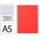 Cuaderno Espiral Cuarto | Cuadrícula 4mm | 90g | Tapa Dura | Rojo