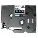 Q-Nomic TZe-335 cinta 12mm texto blanco sobre negro (8M) | QNTZe-335