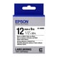 Epson LK-4WBW Cinta negro sobre blanco extra fijación 12mm (C53S654016) | EPSLK-4WBW