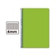 Cuaderno Espiral Folio | 80H | Cuadrícula 4mm | Tapa Blanda| 60gr | Verde