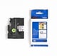 Brother TZe-N231 - 12 mm Cinta NO laminada negro / blanco (8 m) | BROTZEN231