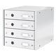 Cajonera Leitz 6049 WOW | Blanco metalizado | 4 cajones
