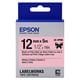 Epson LK-4PBK Cinta satinada negro sobre rosa 12mm (C53S654031) | EPSLK-4PBK