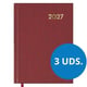 Pack 3 Agendas 2027 A5 día vista | Burdeos