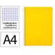 Cuaderno Espiral Folio | Cuadrícula 4mm | 90g | Tapa Dura | amarillo
