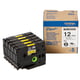 Brother HGe-631V5 Cinta negra sobre amarilla 12mm (5 unidades) | BROHGE631V5