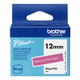 Brother Btag-P35 cinta no laminada blanco sobre rosa 12 mm | BROBTAGP35