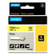Dymo 18432 (S0718450) cinta vinilo negro sobre amarillo 12mm | 18432