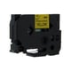 Q-Nomic TZe-S641 cinta súper adhesiva 18mm texto negro sobre amarillo (8M) | QNTZe-S641