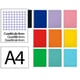 Cuaderno Espiral Folio | Cuadrícula 4mm | 90g | Tapa Dura | Surtido de colores