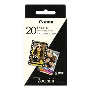 Canon ZINK Papel Fotográfico Autoadhesivo | 5 x 7,6 cm 20 hojas