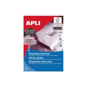 Apli Etiquetas | 210 x 148 mm Blancas 1.000 etiquetas