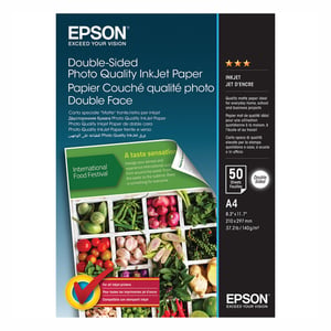 Epson S400059 Papel Foto Doble Cara para Inyección de Tinta | A4 140 g 50 hojas