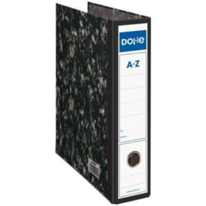 Dohe Archivador de palanca de cartón | 75 mm Negro jaspeado