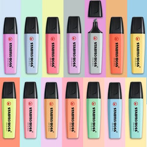 Pack subrayadores Stabilo | Colores pastel | 14 unidades