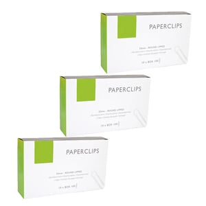 Pack x3: Clips niquelados | Nº2 | 32mm (100 unidades)