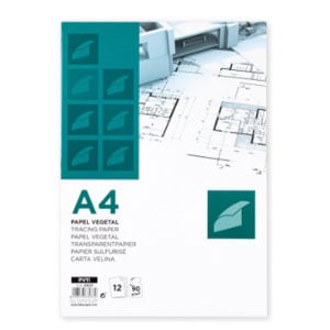 Papel vegetal | A4 | 90 gr | 12 hojas