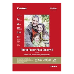 Canon PP-201 Papel Foto Glossy Plus II | A4 265 g 20 hojas