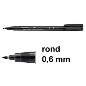 Staedtler Lumocolor 318 | rotulador permanente | negro  | 0,6mm