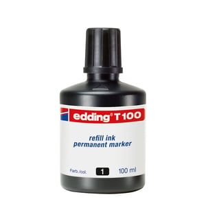 Edding T10 | Recambio de tinta negra | 100 ml