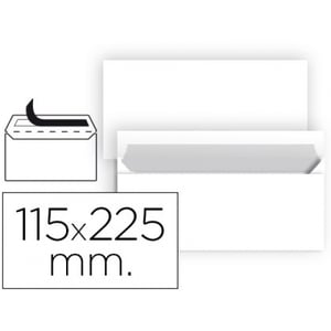 Sobres Americanos Blancos | 115x225mm | 25u.