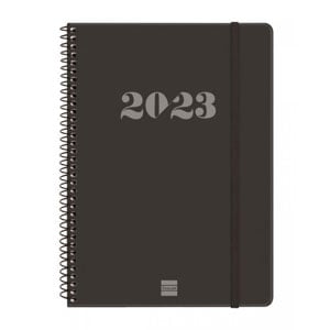 Agenda 2023 A5 | Semana vista | Espiral | Negro