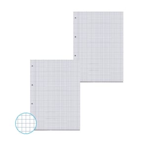 Pack x2: Recambio Papel Archivador | Folio | Cuadrícula 4x4mm | 75gr | 100 h.