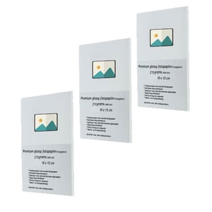 Pack x3: Papel fotográfico | A6 | Brillo | 260gr | 10 hojas