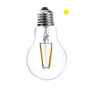 Bombilla LED E27 | Filamento | Pera | Luz cálida | 6W | 2500K