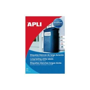Apli Etiquetas | 210 x 297 mm Blancas resistentes 20 etiquetas