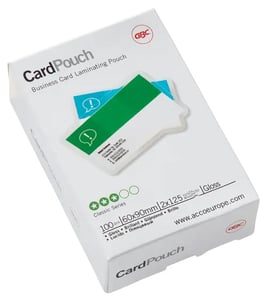 GBC carteras de plastificación tarjeta 60x90mm brillo 2x125 micras (100 unidades) (GBC 3743157)